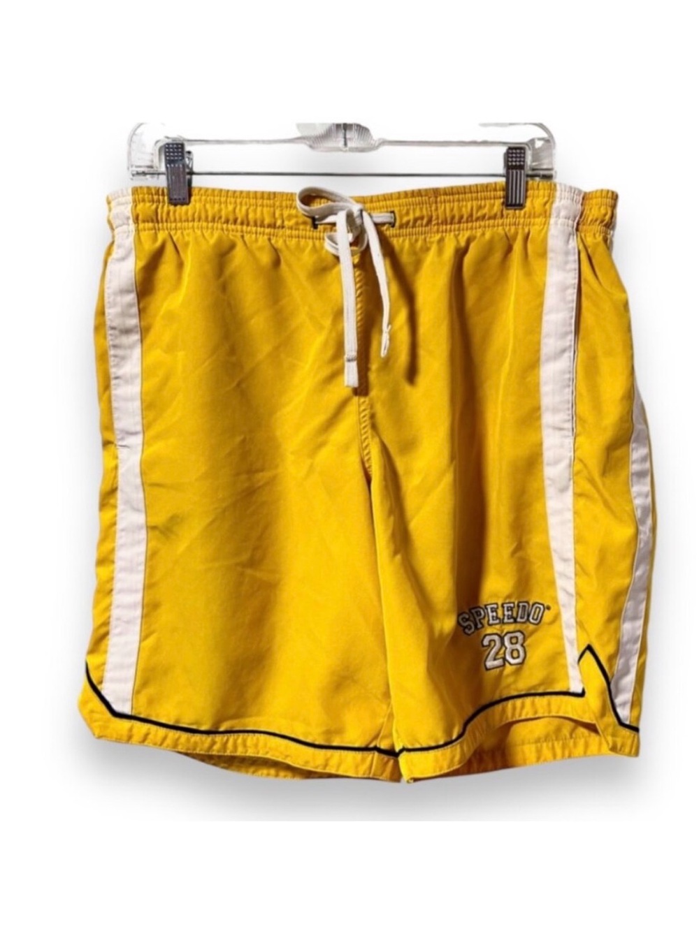 Vintage Speedo Yellow White Swim Trunks Men’s Size Small Outdoor Swim Beach